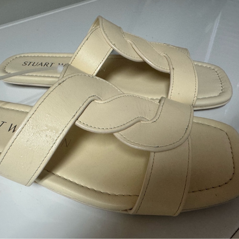 Stuart Weitzman Ibiza leather slides 6.5 B - Picture 7 of 13